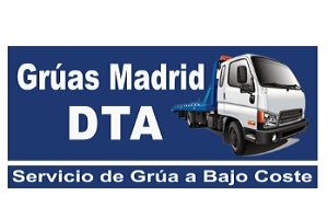 Uno de los mejores servicios de grúas en Madrid es Grúas Madrid DTA, logo